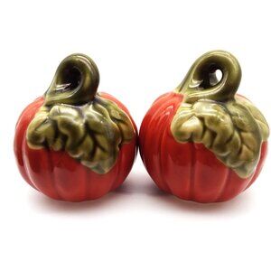 VTG Pumpkin Salt & Pepper Shakers Fall Autumn Thanksgiving Decor Festive Unused